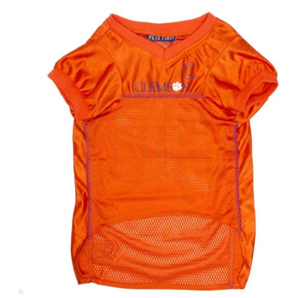 Orange Dog Football Jersey Clemson Tigers #00 Size Large Pets Sports Mesh Shirt - Picture 4 of 7